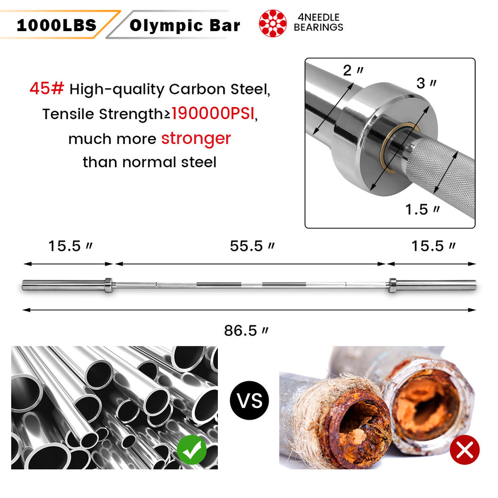 1000 lbs Weight Lifting Barbell