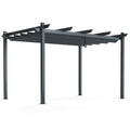 10 x 13 Feet Outdoor Aluminum Retractable Pergola Canopy Shelter