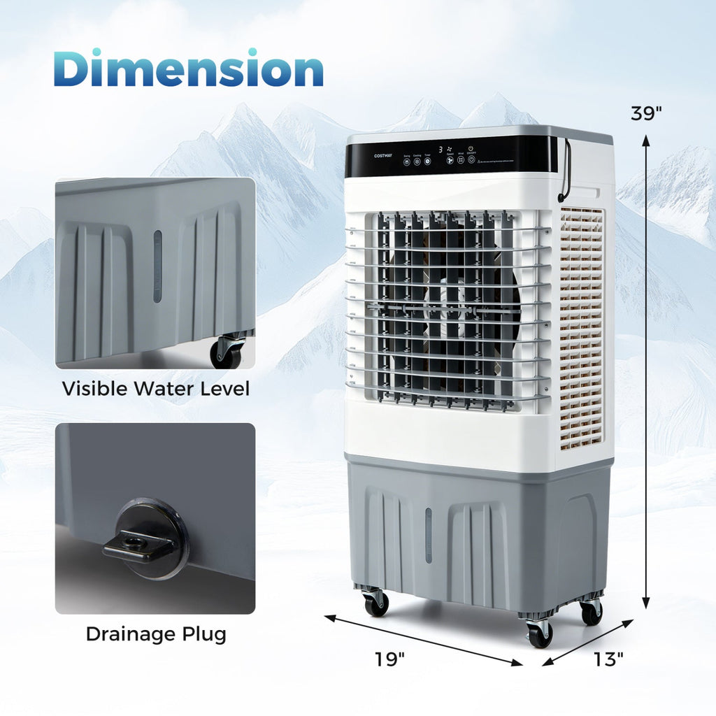 Evaporative Air Cooler 2100 CFM with 5.3 Gal Tank