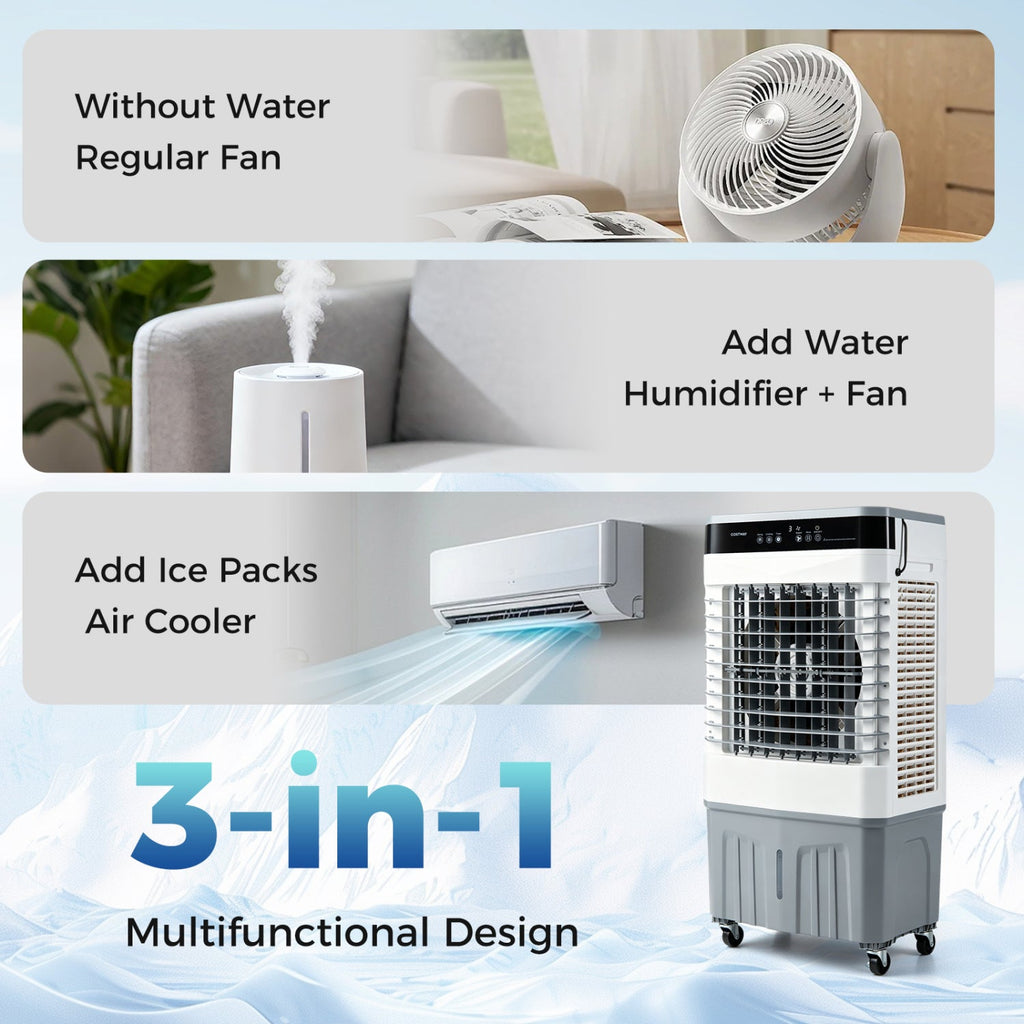 Evaporative Air Cooler 2100 CFM with 5.3 Gal Tank