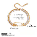 18K gold light luxury high-end zircon bracelet