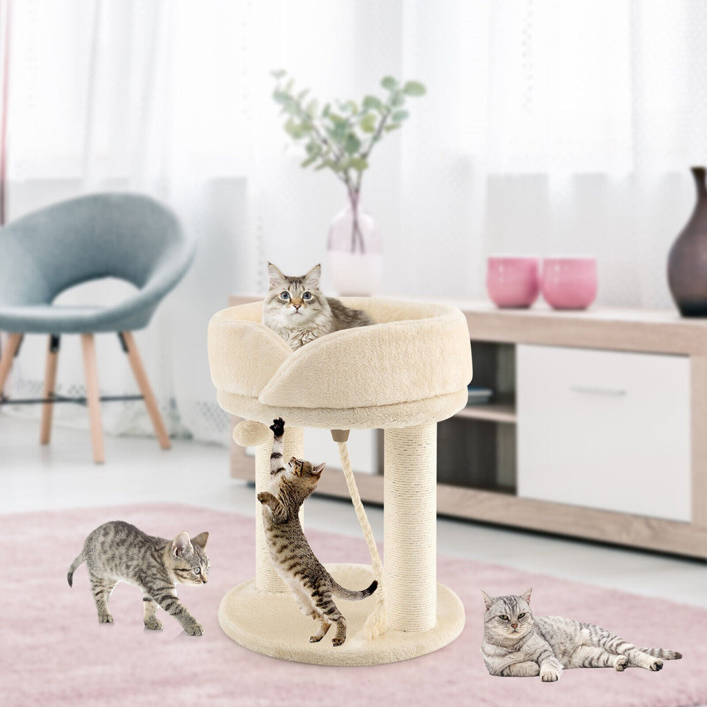 Cat Climbing Tree with Plush Perchs and Scratching Post