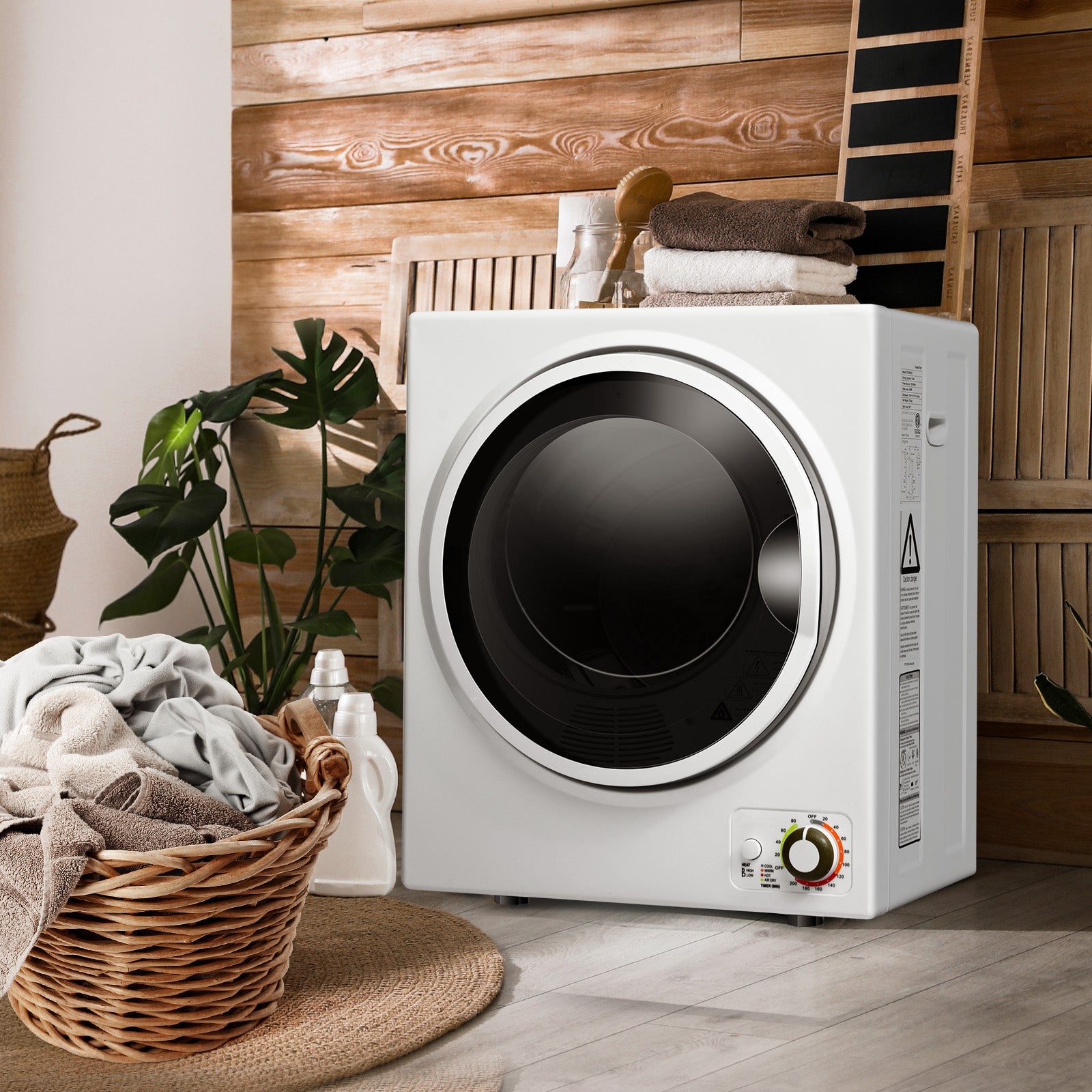 1.5 Cu .ft Clothes Dryer with with Stainless Steel Wall Mount