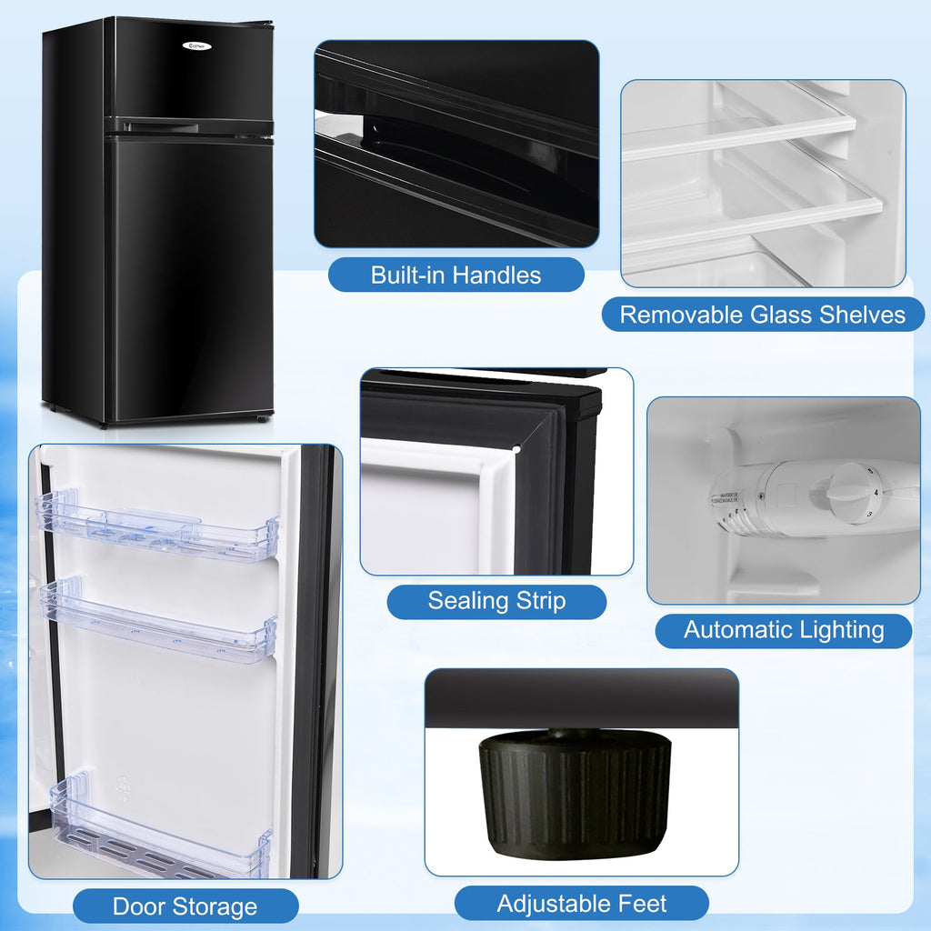 2 Doors Cold-rolled Sheet Compact Refrigerator