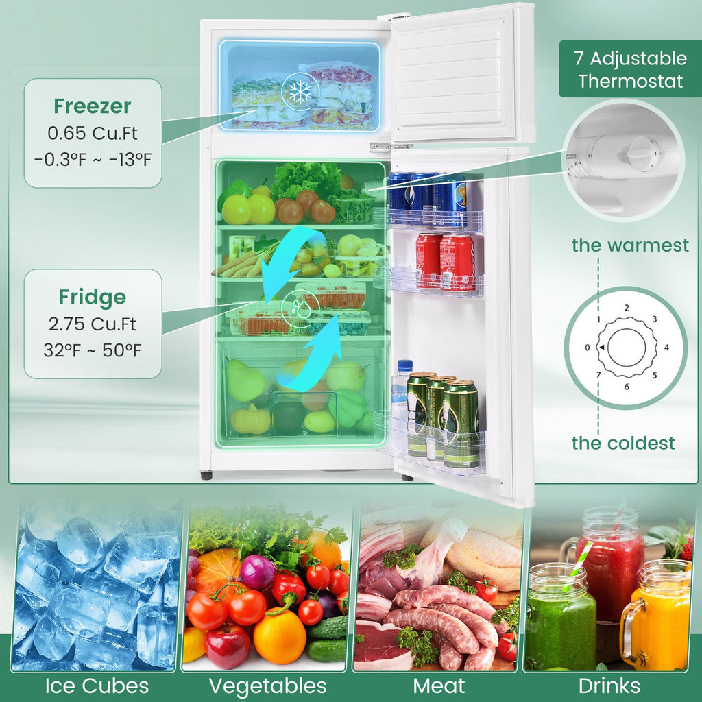 2 Doors Cold-rolled Sheet Compact Refrigerator