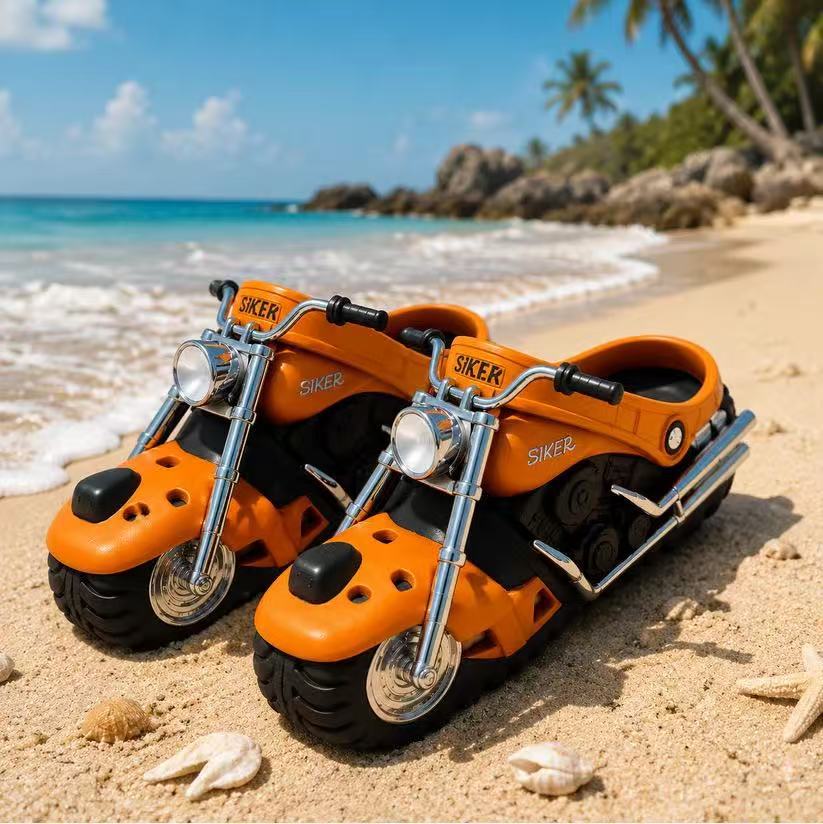 Funny Motorcycle-shaped Slippers Mens Style