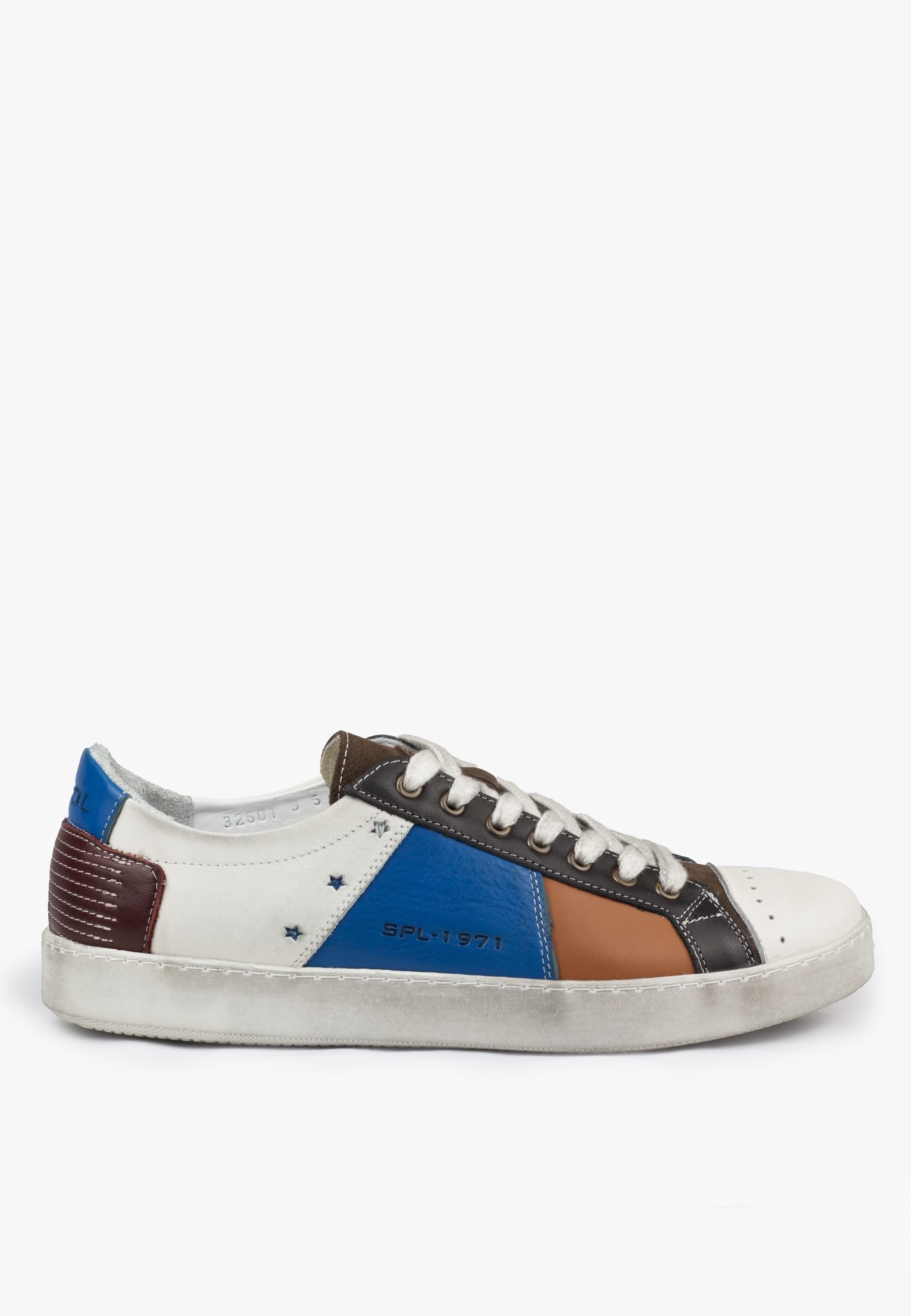 Waco Distressed Sneaker White Blue