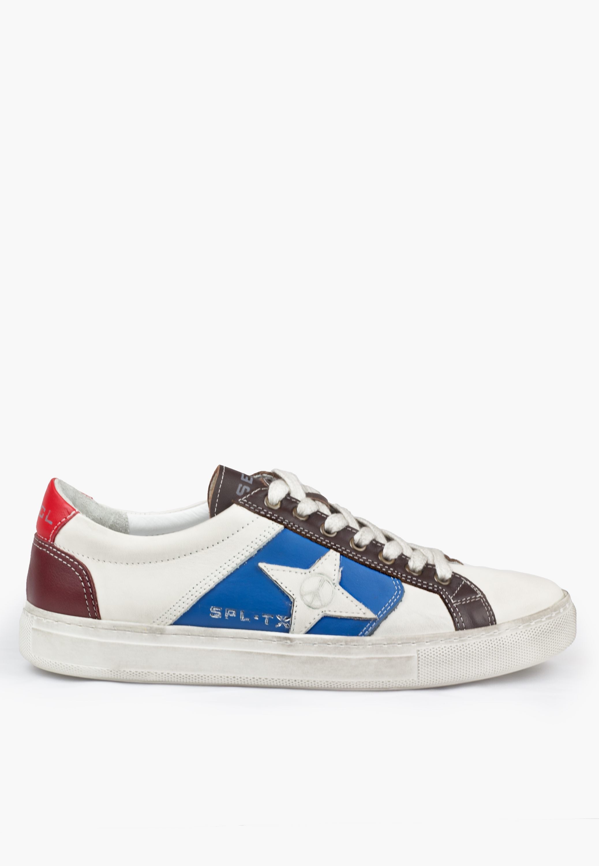 Northbound Distressed Sneaker White Blue