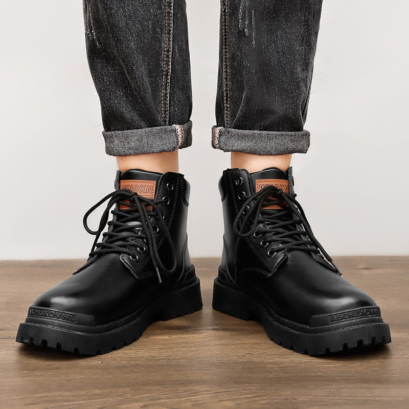 Mens Versatile High-top Thick-soled Work Boots