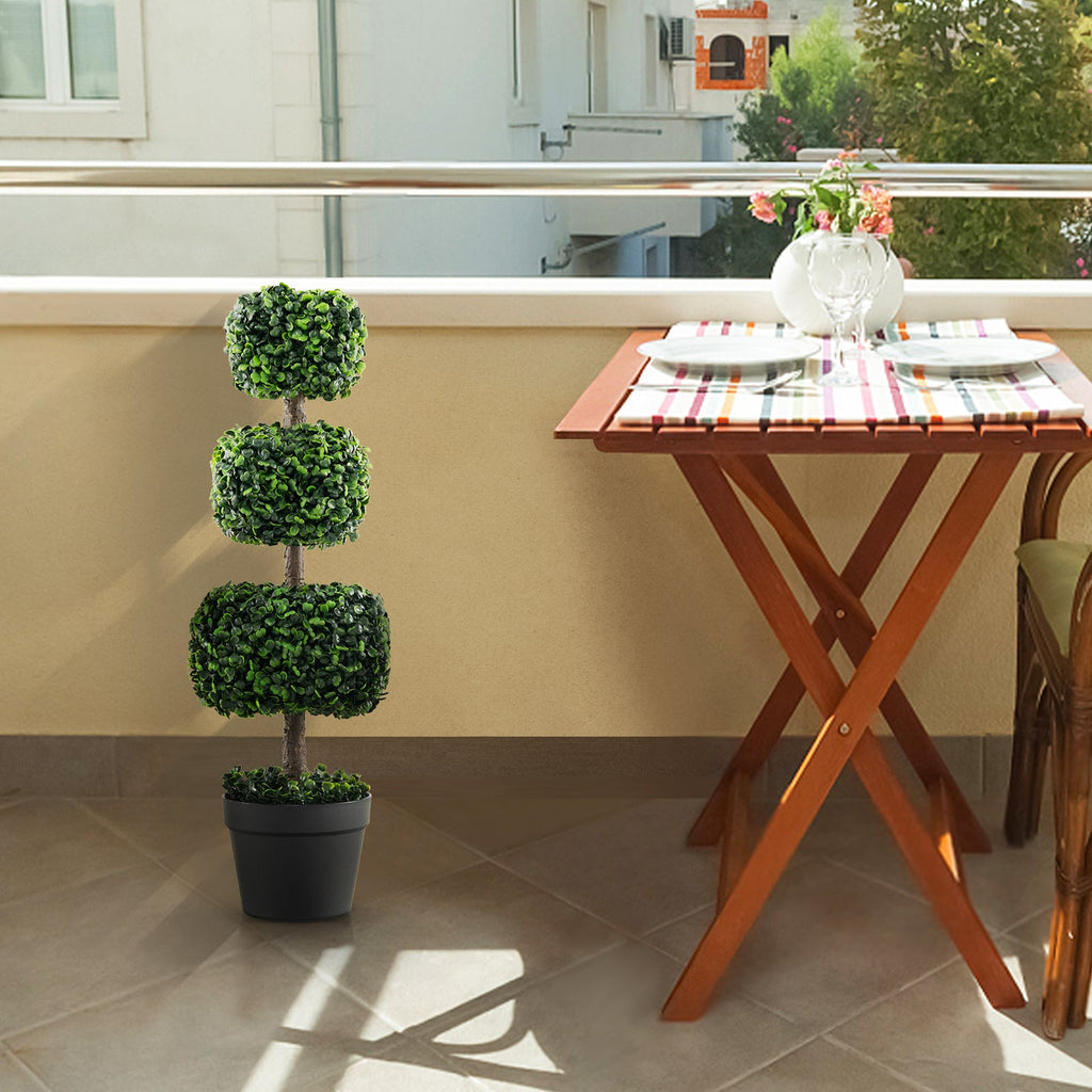 22.5 inch Round Side Table Farmhouse End Table with Sturdy Rubber Wood Legs and Triangular Structure