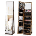360¬∞ Swivel Jewelry Cabinet with Full Length Mirror