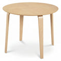 37.5" Round Dining Table with Rubber Wood Legs for Small Space