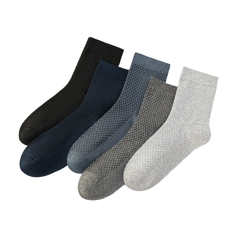 Mens Casual Soft And Breathable Mid-calf Socks