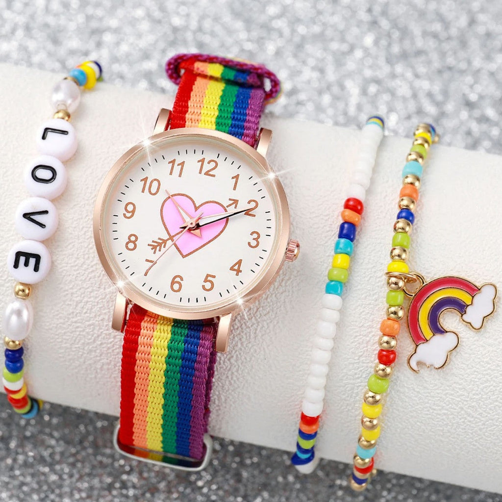 Rainbow Strap Luminous Watch For Women
