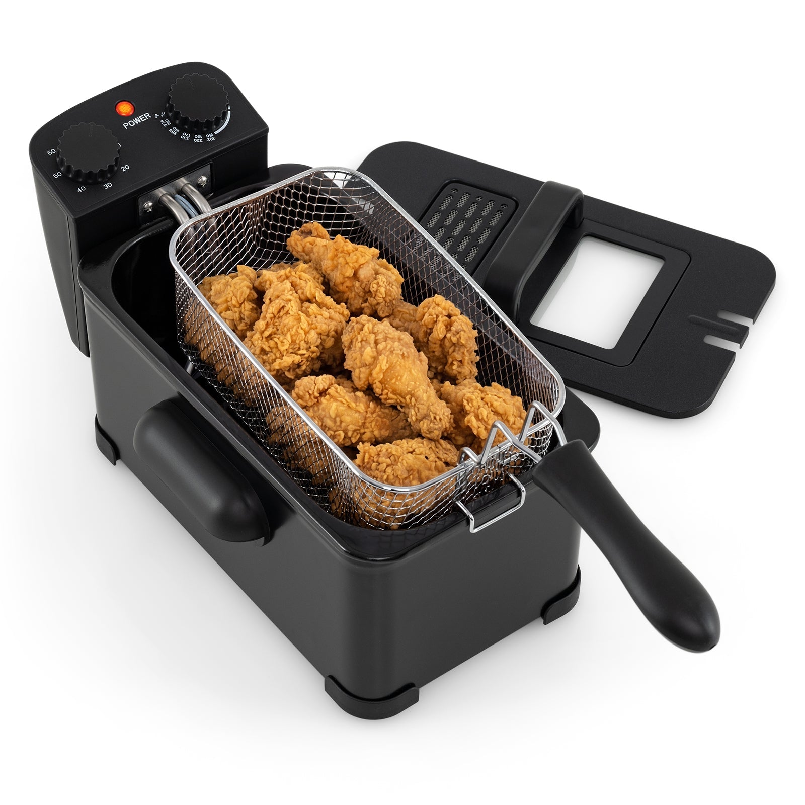 3.2 Quart Electric Stainless Steel Deep Fryer with Timer