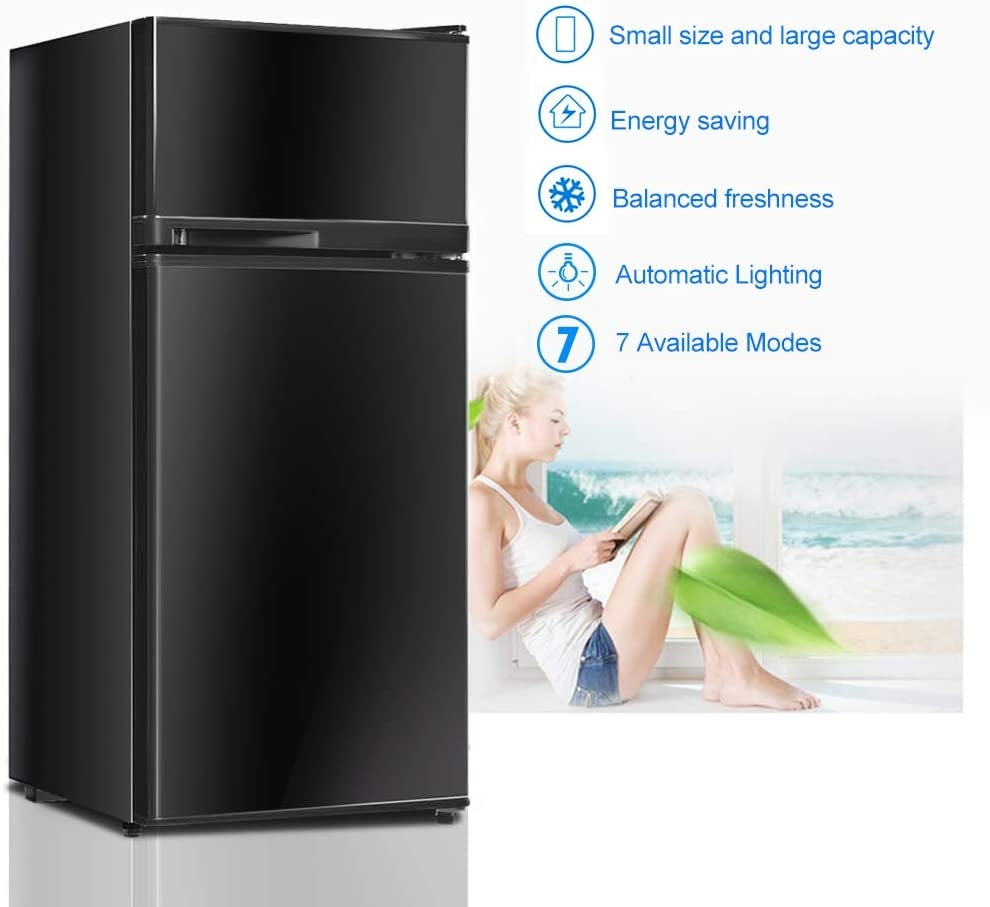 2 Doors Cold-rolled Sheet Compact Refrigerator