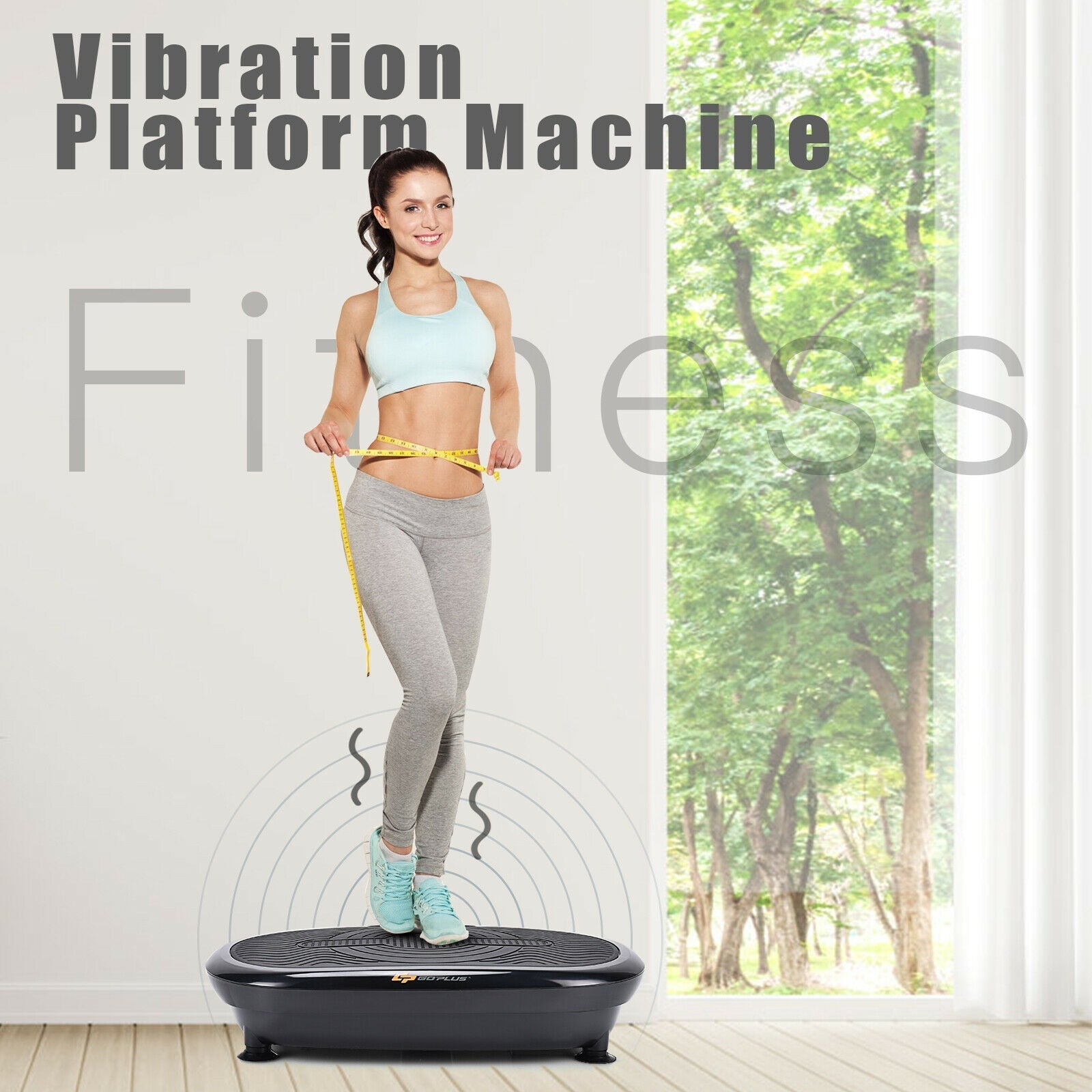Mini Vibration Body Fitness Platform with Loop Bands