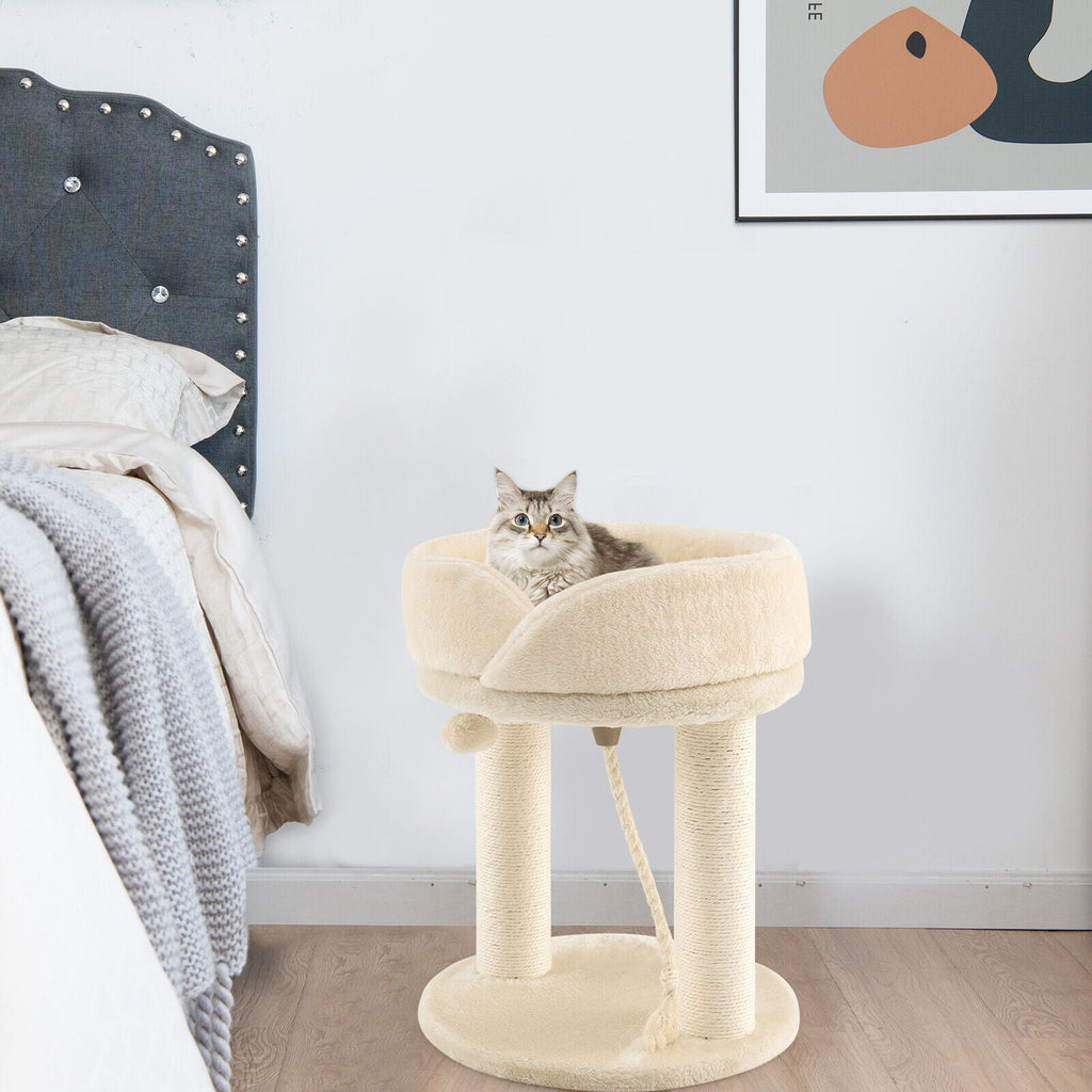 Cat Climbing Tree with Plush Perchs and Scratching Post