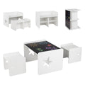 3 Pieces Kids Table and Chair Set Space-saving Toddler Table and 2 Chairs