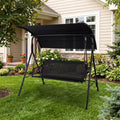 3-Seat Patio Swing Chair with Adjustable Canopy - 800 lbs
