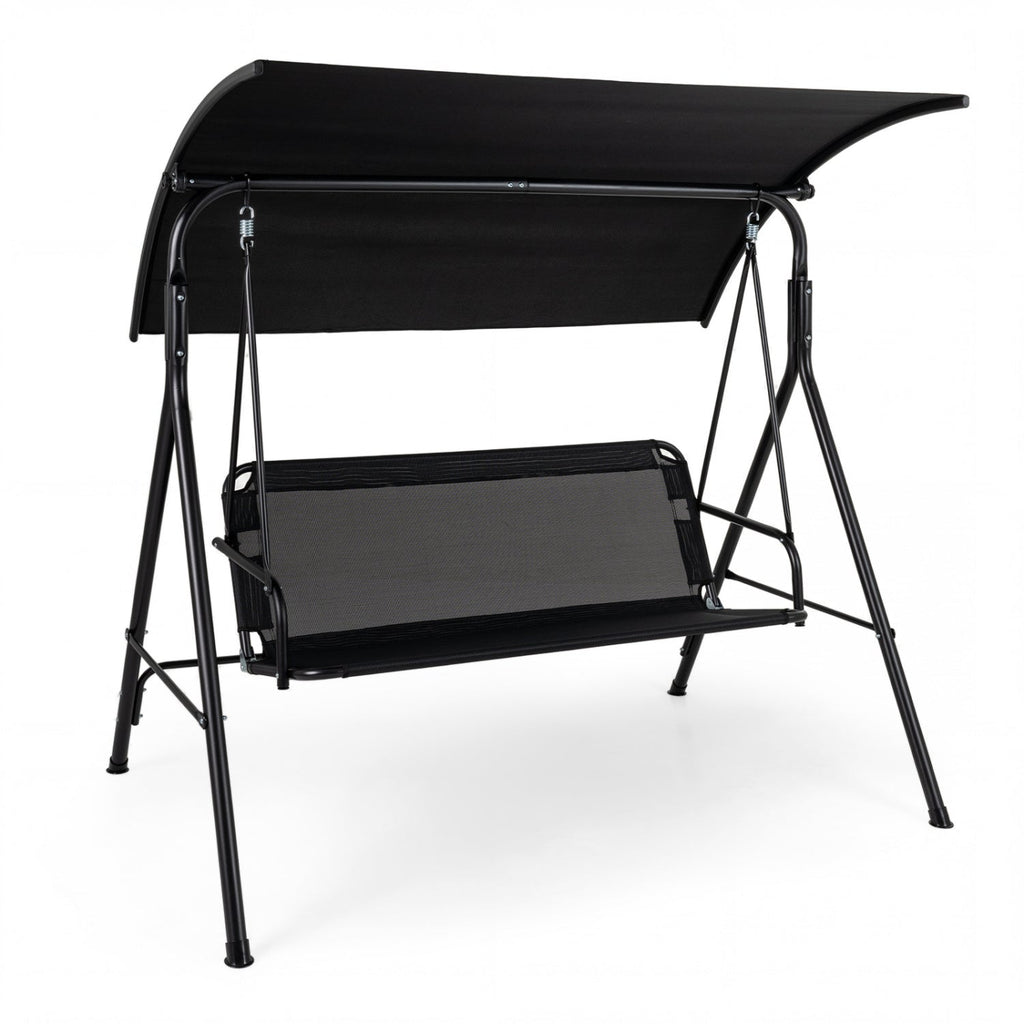 3-Seat Patio Swing Chair with Adjustable Canopy - 800 lbs