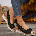 Womens Sandals Cross-border Plus-size Thick-soled Wedge