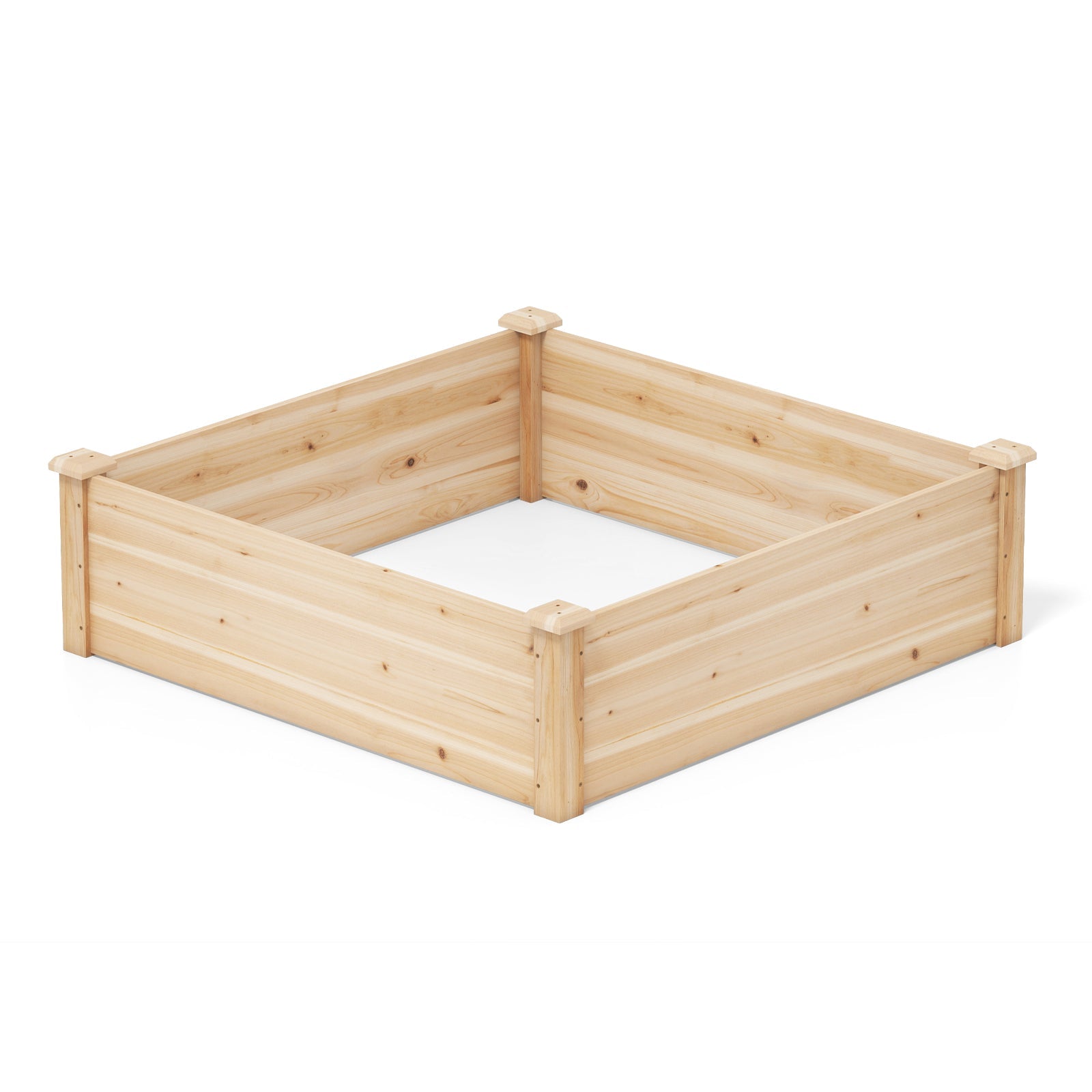 40" x 40" Outdoor Wood Raised Garden Bed-Natural