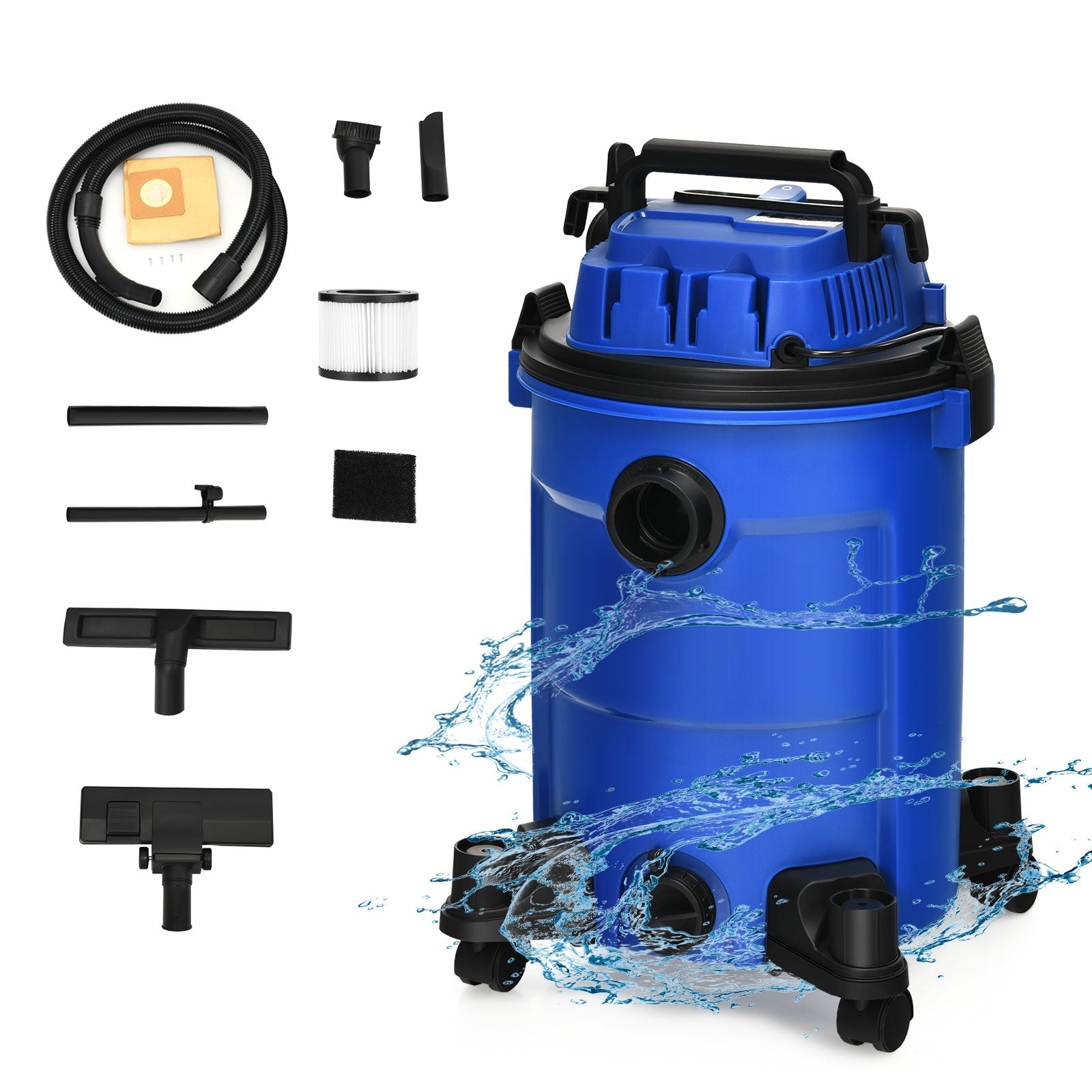 3 in 1 6.6 Gallon 4.8 Peak HP Wet Dry Vacuum Cleaner with Blower