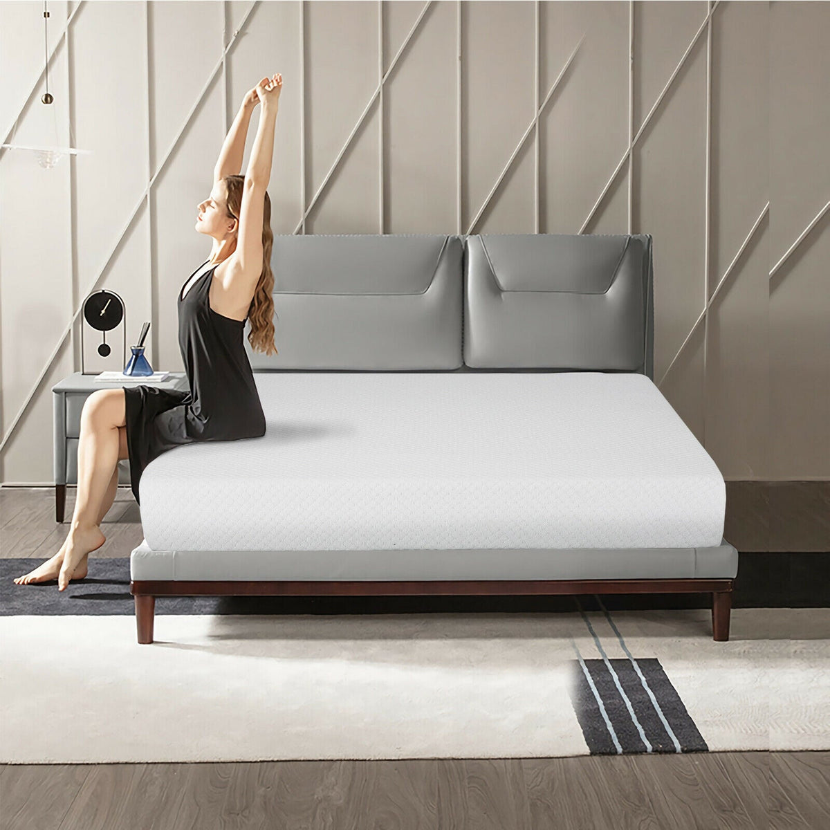 10 Inch Air Foam Pressure Relief Bed Mattress with Jacquard Soft Cover