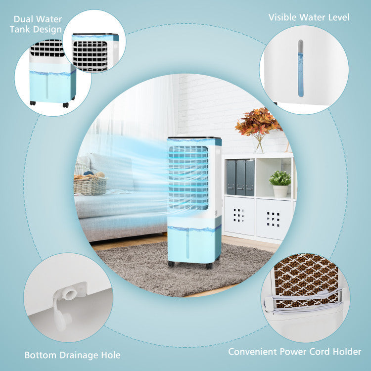 4-in-1 Air Cooler - 12L Tank & 4 Ice Packs
