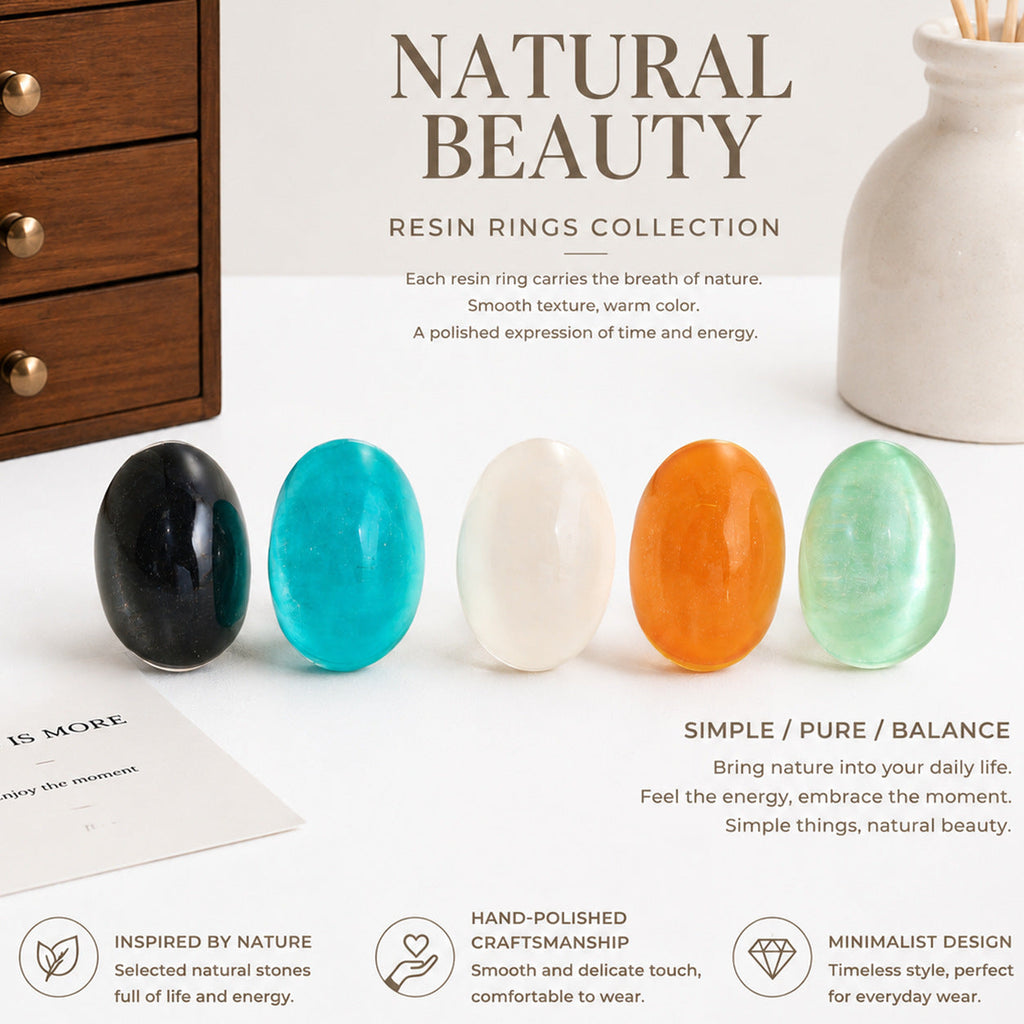 Zhang Oval Transparent Resin Ring