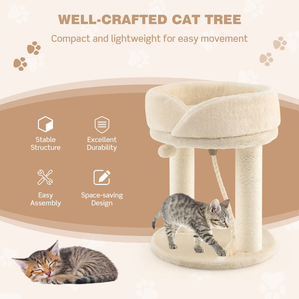 Cat Climbing Tree with Plush Perchs and Scratching Post
