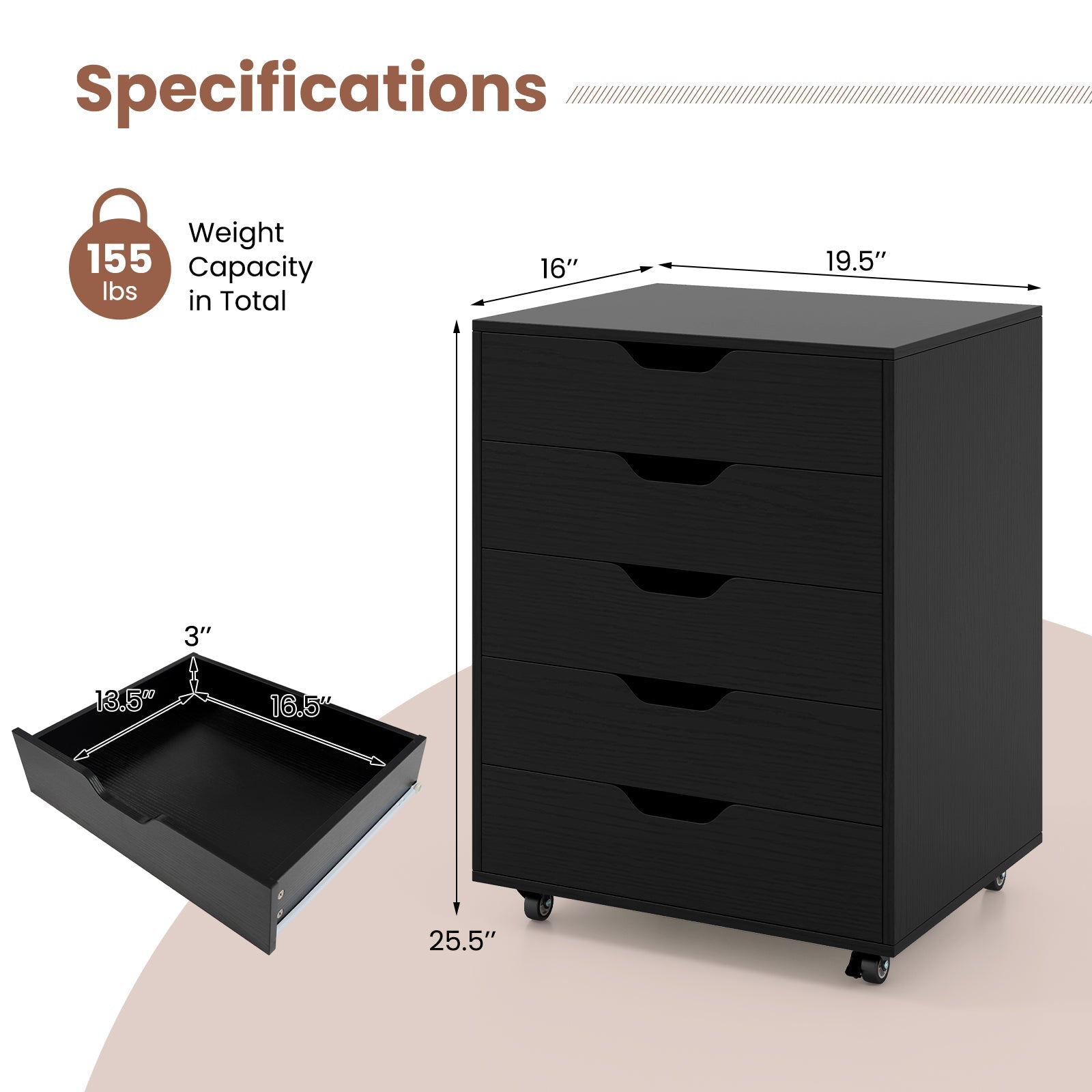 5 Drawer Mobile