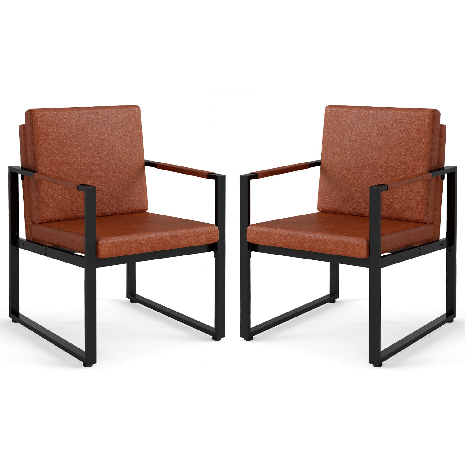 5 Pieces Living Room Set with 2 Accent Chairs and 2 Coffee Tables