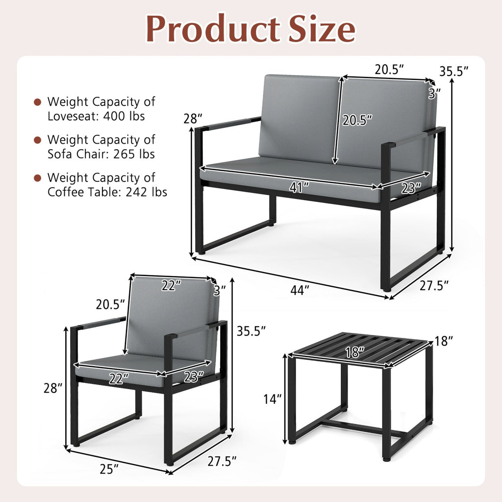5 Pieces Living Room Set with 2 Accent Chairs and 2 Coffee Tables