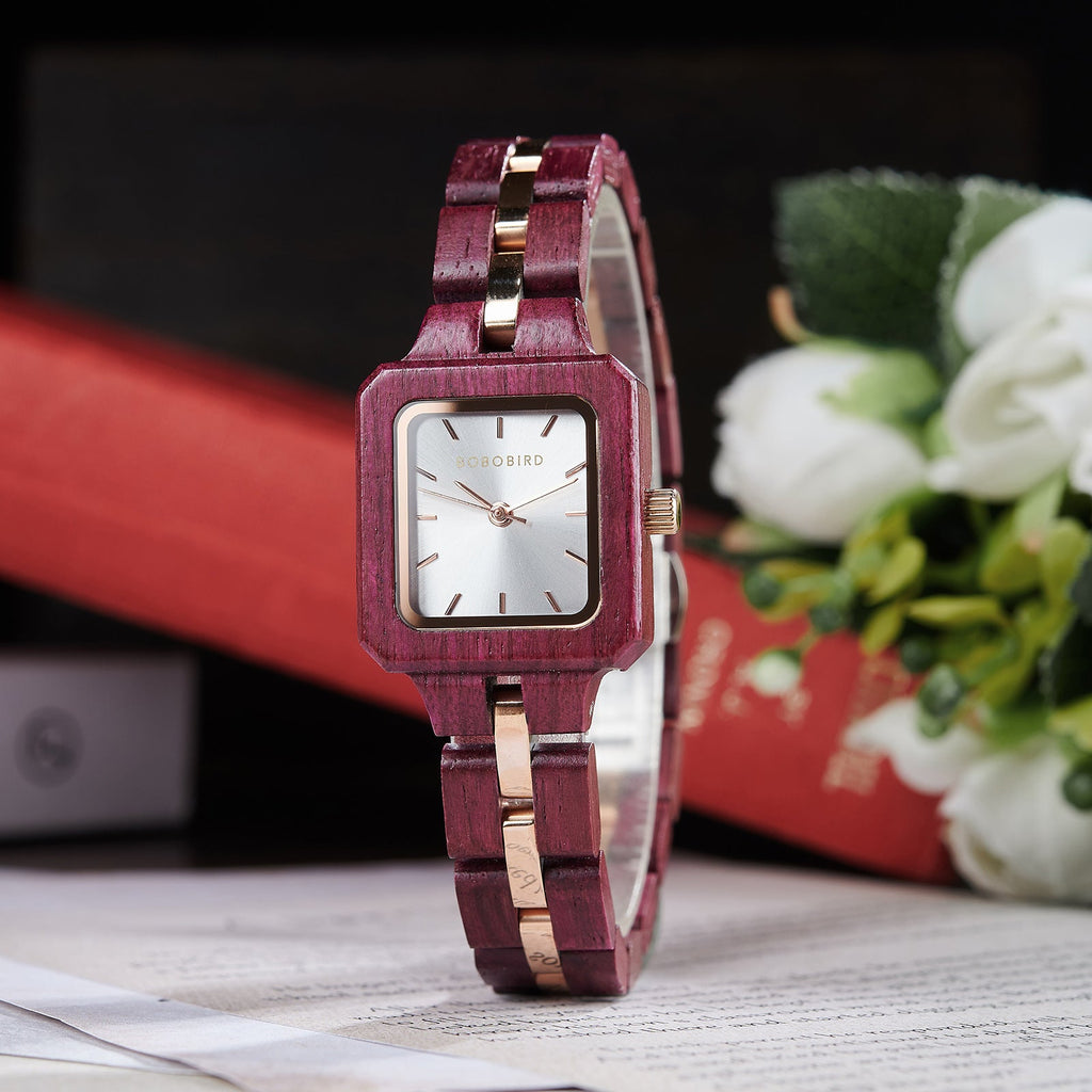 Wooden Wooden Watch Womens Three-Color Quartz Watch