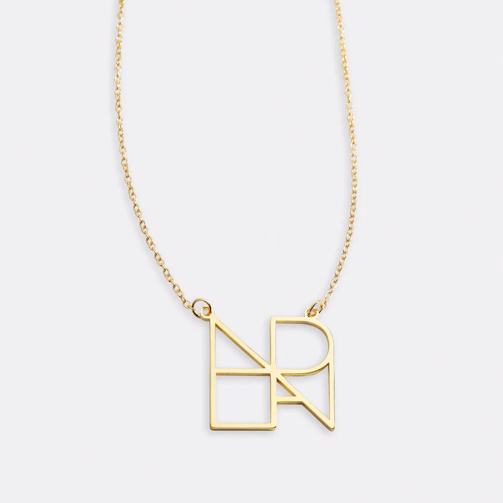 18k gold light luxury combination customized letter necklace