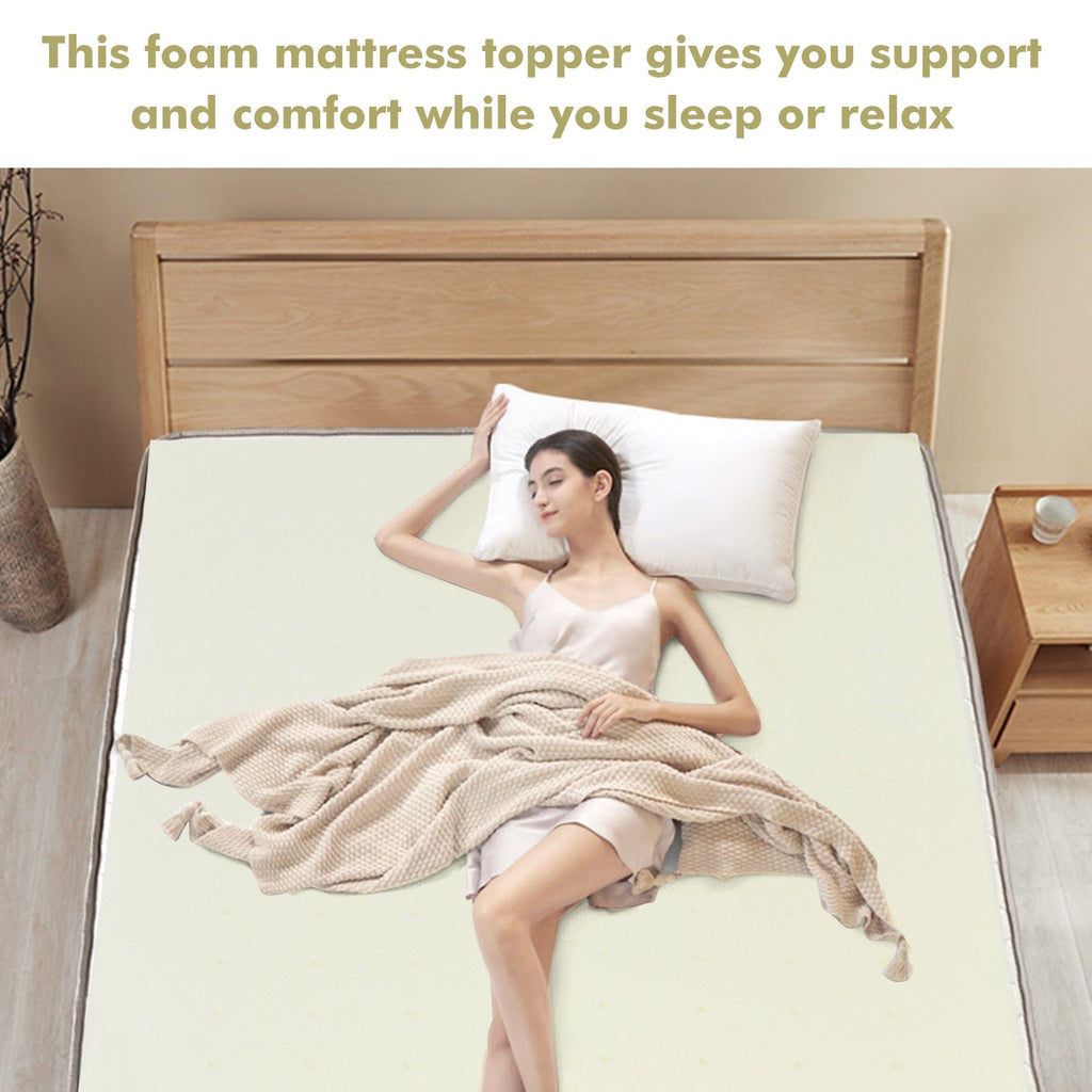 3-Inch Bed Mattress Topper Air Cotton for All Night’s Comfy Soft Mattress Pad
