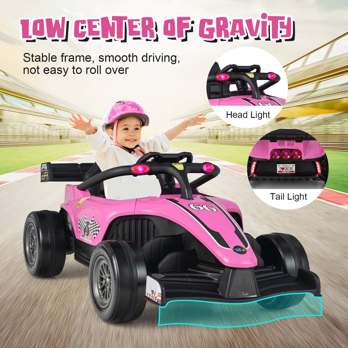 12V Kids Ride on Electric Formula Racing Car with Remote Control