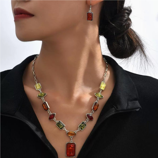 Two-piece Earrings And Necklaces
