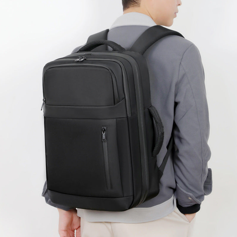 Solid-color Water-repellent Multi-functional Business Laptop Backpack