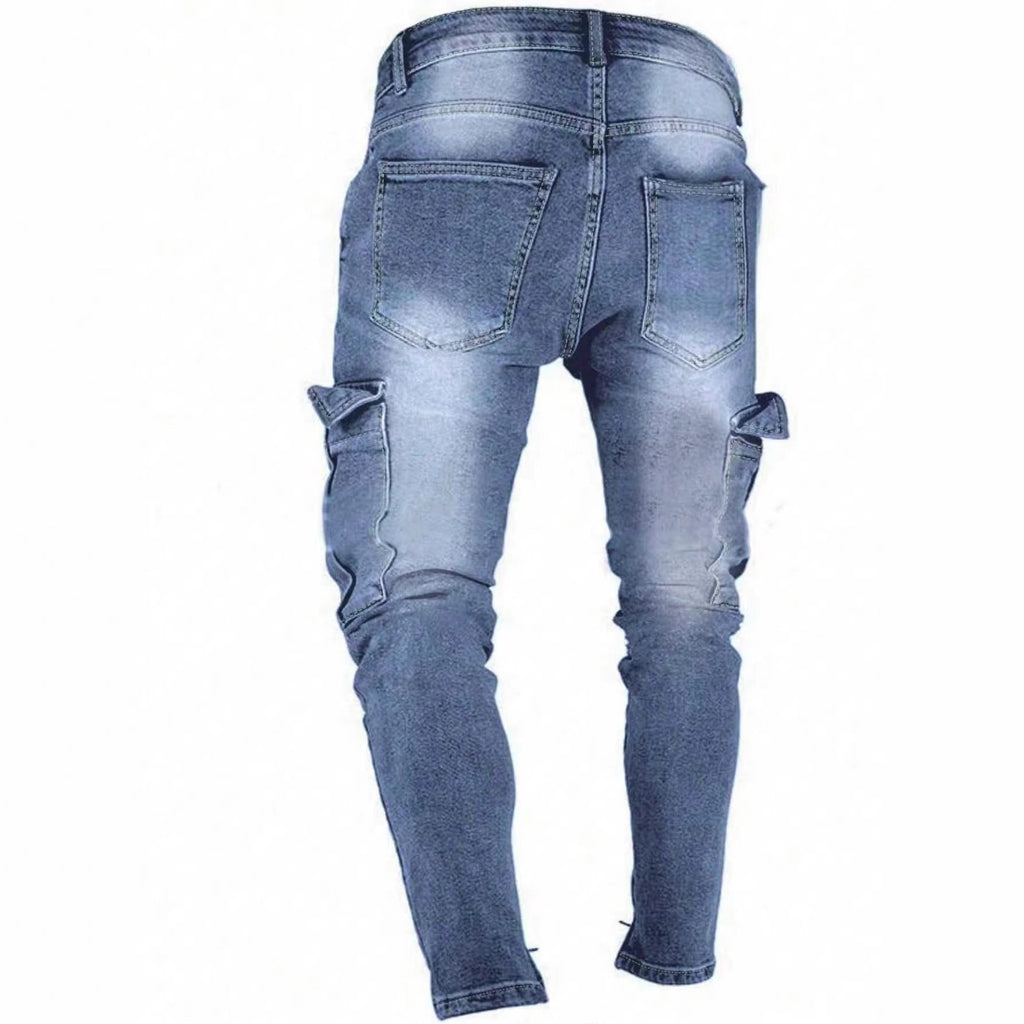 Fashionable Leopard-print Trendy Comfortable Denim Jeans