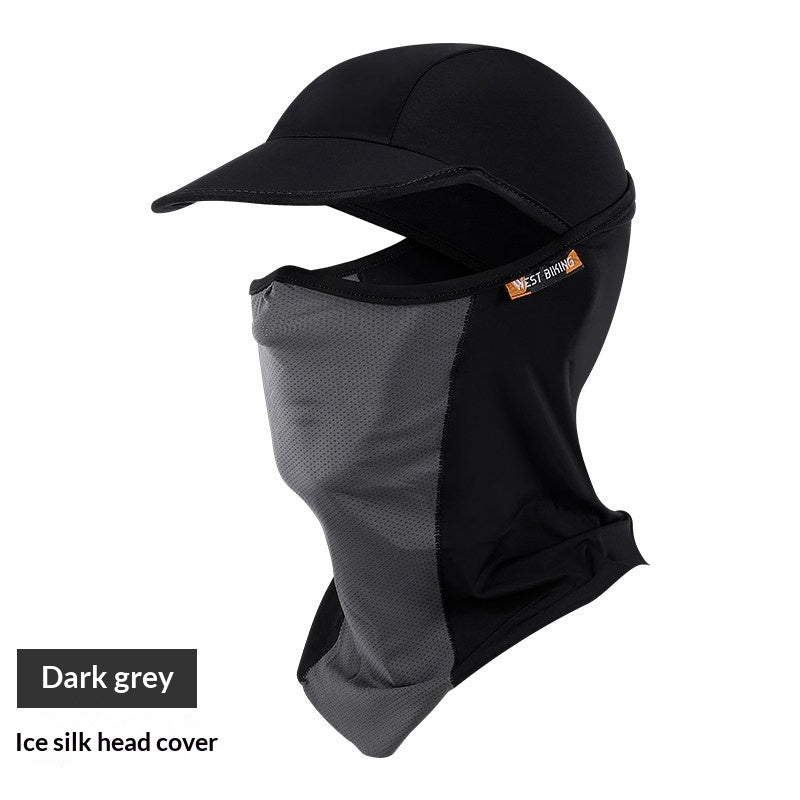 Sun-protective Breathable Ice-silk Headwear Windproof Face Mask For Sports
