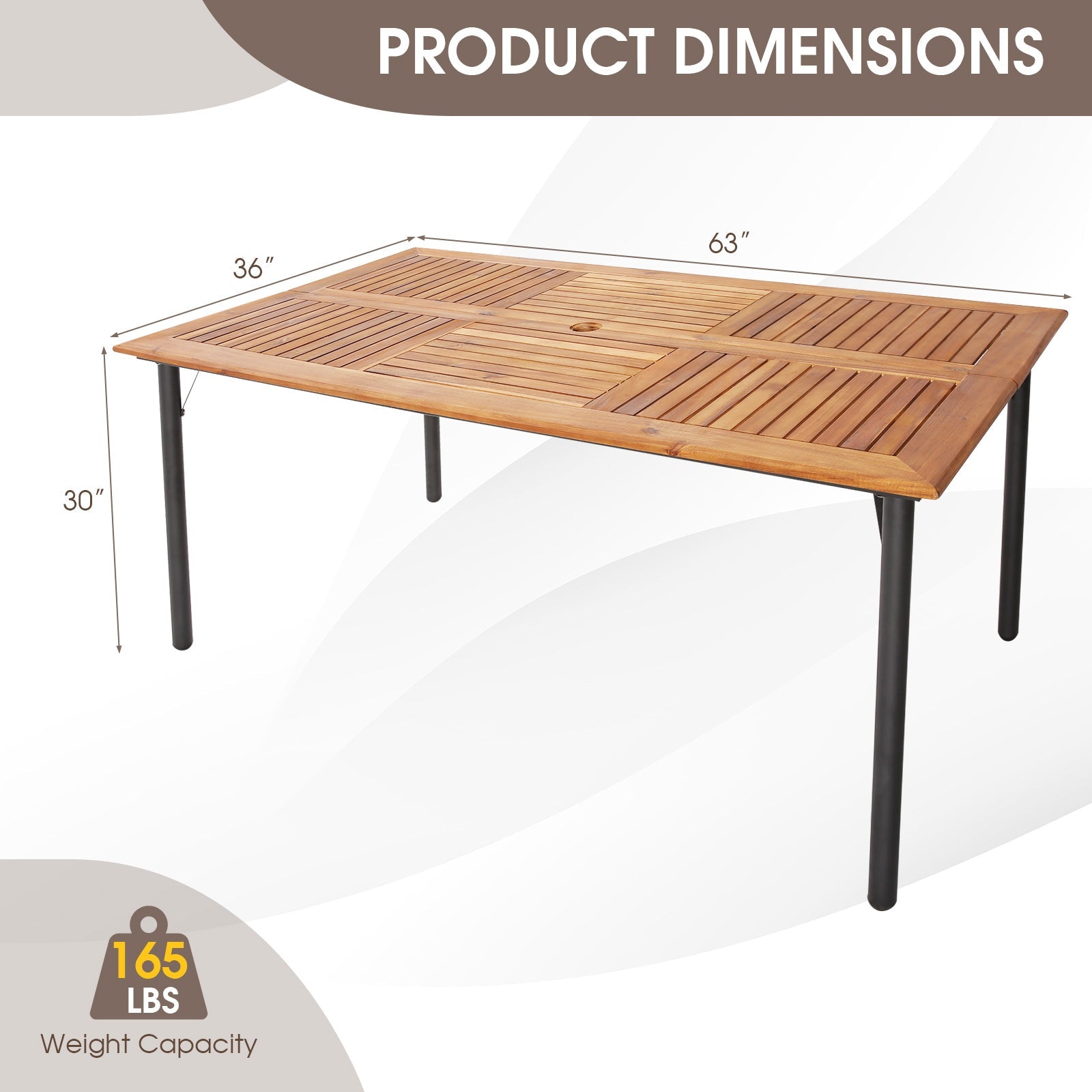 5/7-Piece Outdoor Dining Set with Acacia Wood Table
