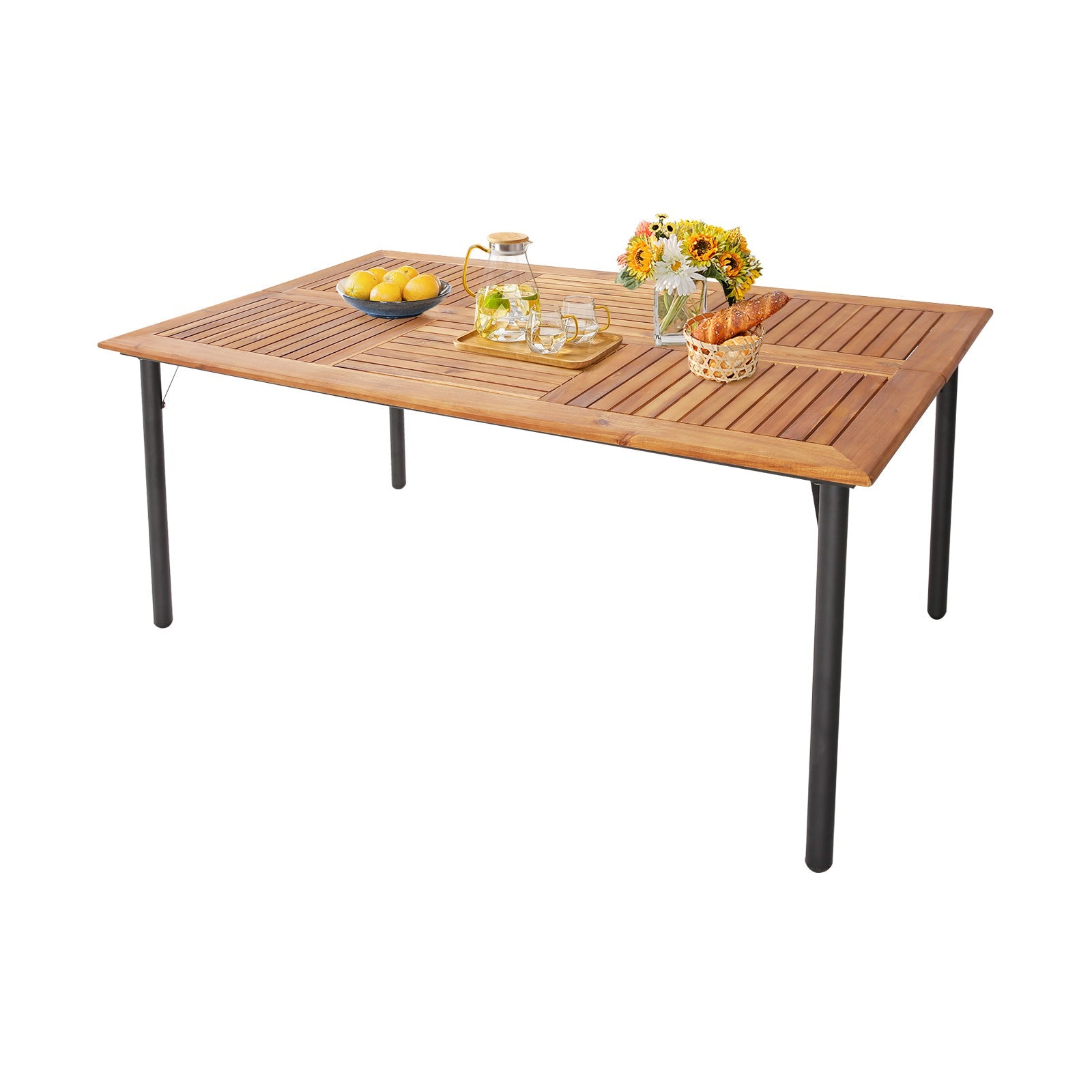 5/7-Piece Outdoor Dining Set with Acacia Wood Table