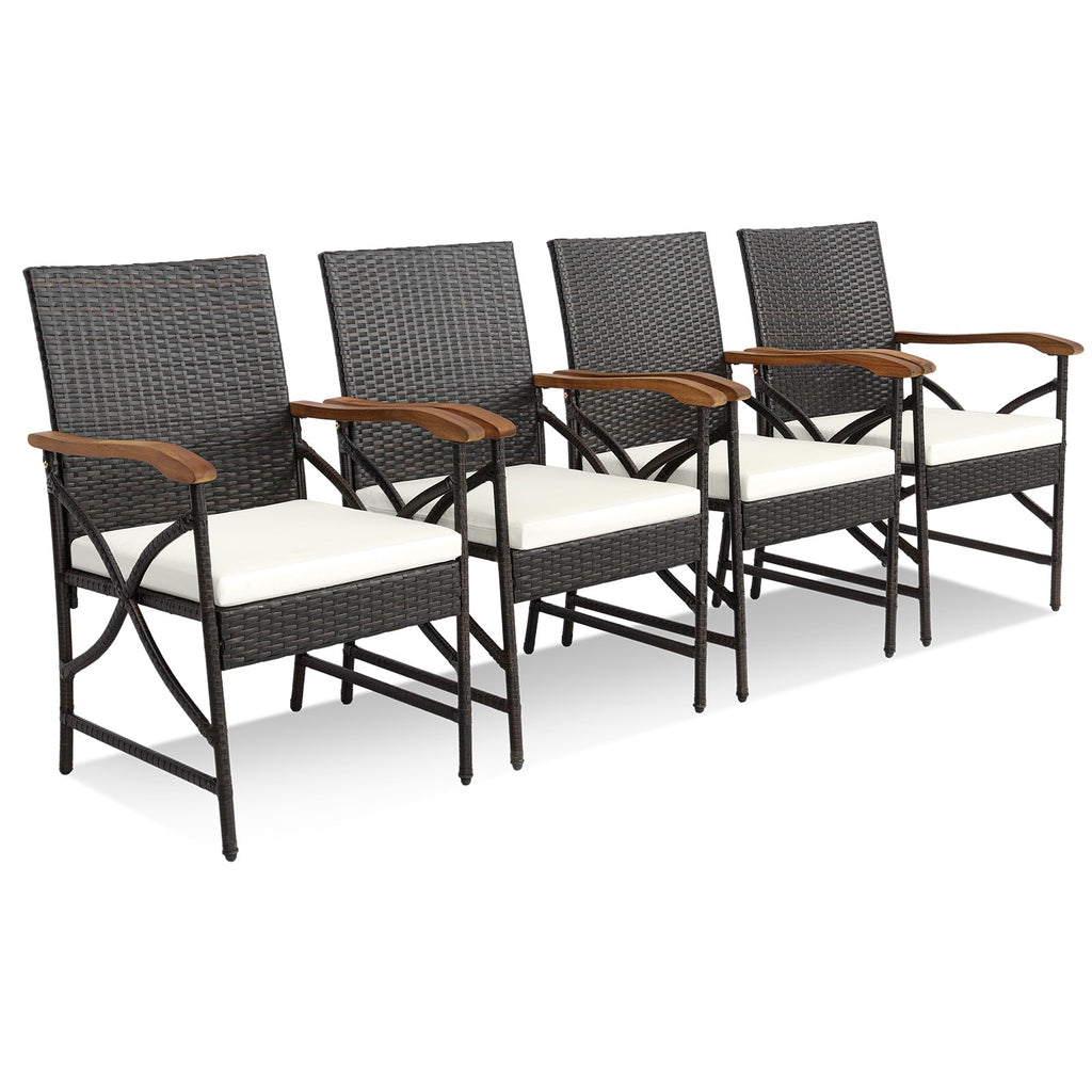 5/7-Piece Outdoor Dining Set with Acacia Wood Table