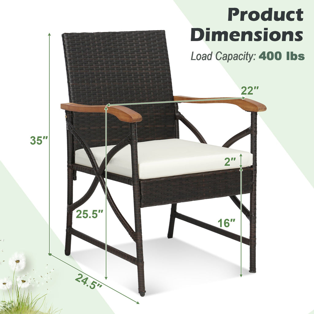 5/7-Piece Outdoor Dining Set with Acacia Wood Table
