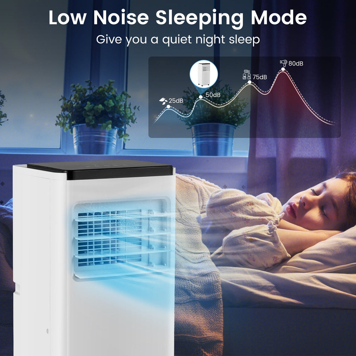 10000 BTU Portable Air Conditioner with Remote Control Cools up to 350 Sq.Ft