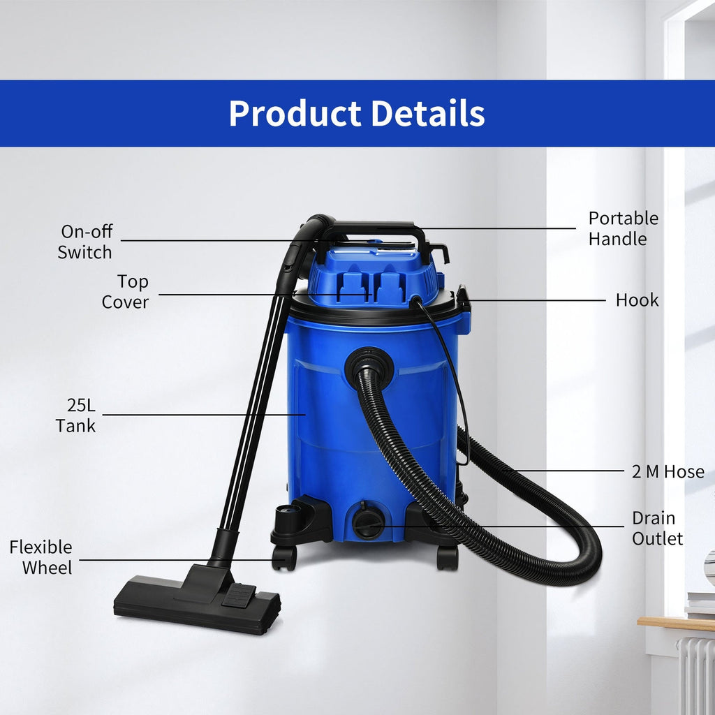 3 in 1 6.6 Gallon 4.8 Peak HP Wet Dry Vacuum Cleaner with Blower