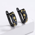 Exquisite Womens Star And Moon Earrings